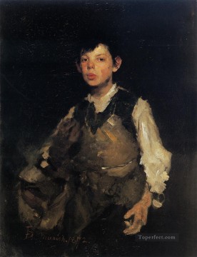 Retrato de niño silbante Frank Duveneck Pinturas al óleo